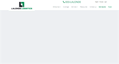 Desktop Screenshot of lalondelogistics.com