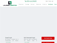 Tablet Screenshot of lalondelogistics.com
